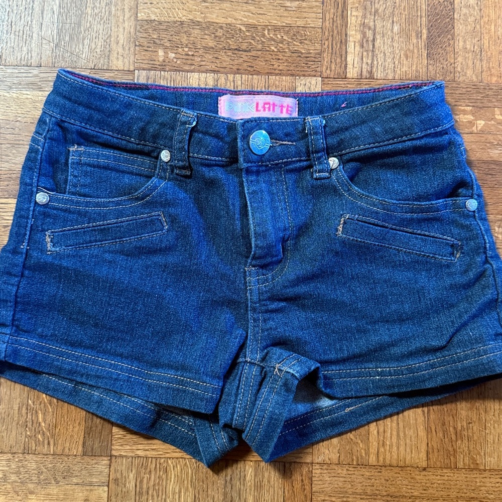 Pink latte, brand girls Blue Denim Shorts